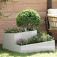 Vidaxl tuin bloempot zilver 80 x 80 x 50 cm roestvrij staal