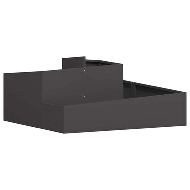 Vidaxl tuin bloempot zwart 100 x 100 x 50 cm koudgewalst staal
