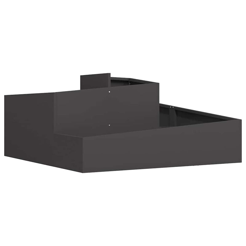 Afbeelding laden in galerijviewer, Vidaxl tuin bloempot zwart 100 x 100 x 50 cm koudgewalst staal
