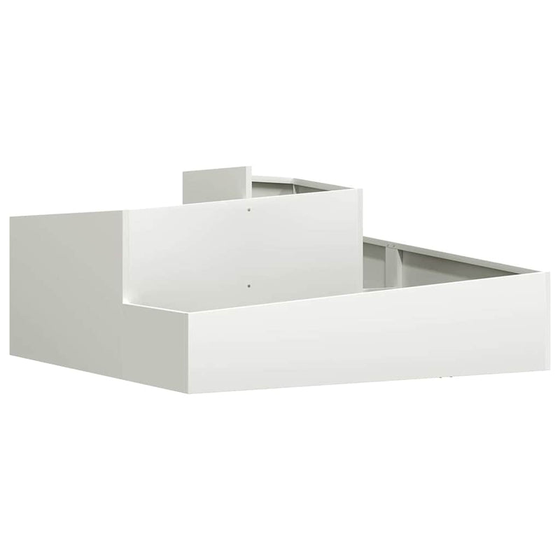 Afbeelding laden in galerijviewer, Vidaxl plantenbak wit 100 x 100 x 50 cm koudgewalst staal

