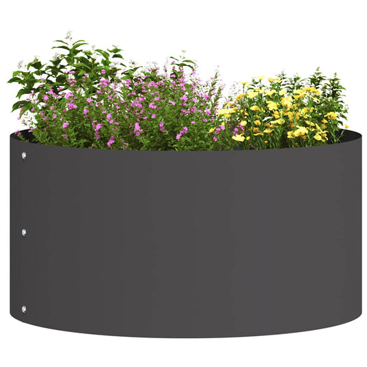 Vidaxl plantenring zwart 40 x 40 x 20 cm koudgewalst staal