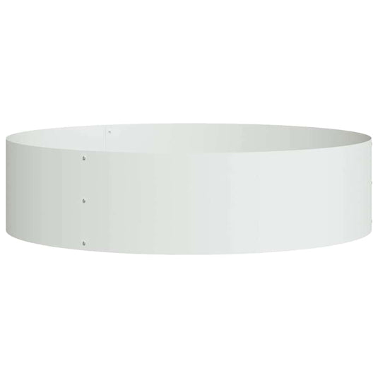 Vidaxl plantenring wit 80 x 80 x 20 cm koudgewalst staal