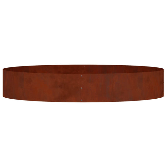 Vidaxl plantenring bruin 120 x 120 x 20 cm cortenstaal