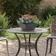 Vidaxl tuin bloempot zwart 35 x 35 x 15 cm koudgewalst staal