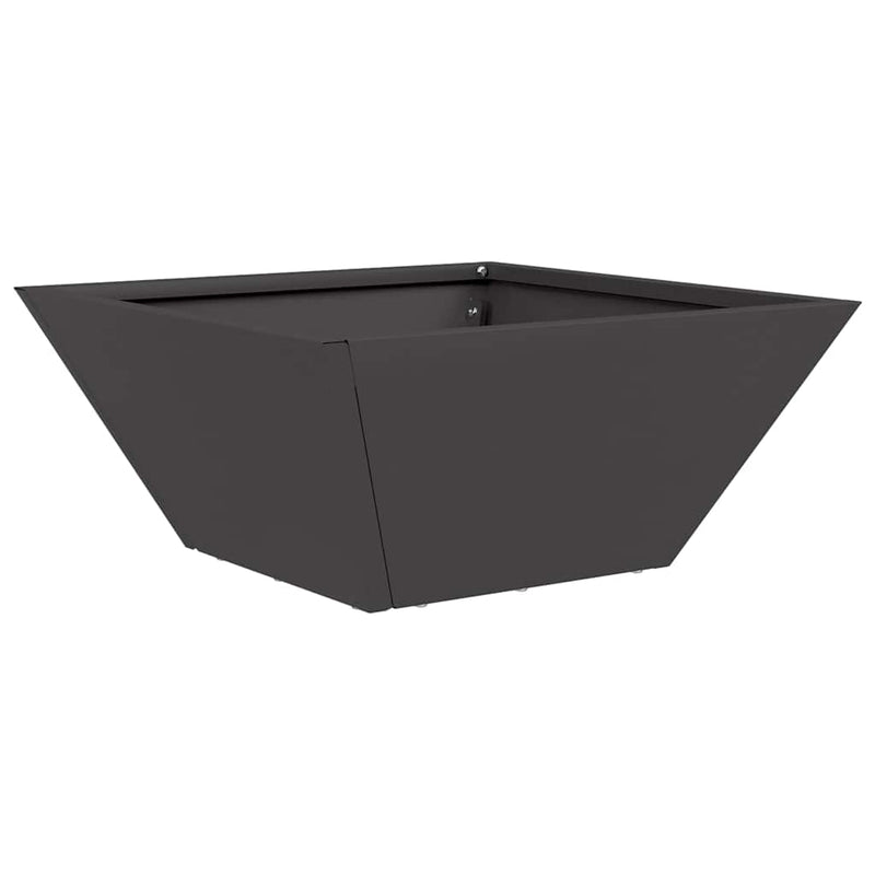 Afbeelding laden in galerijviewer, Vidaxl tuin bloempot zwart 35 x 35 x 15 cm koudgewalst staal
