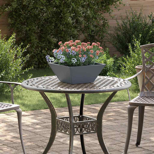 Vidaxl tuin bloempot antraciet 35 x 35 x 15 cm koudgewalst staal