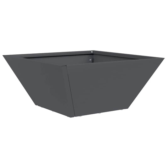 Vidaxl tuin bloempot antraciet 35 x 35 x 15 cm koudgewalst staal