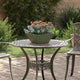 Vidaxl tuin bloempot olijf groen 35 x 35 x 15 cm koudgewalst staal