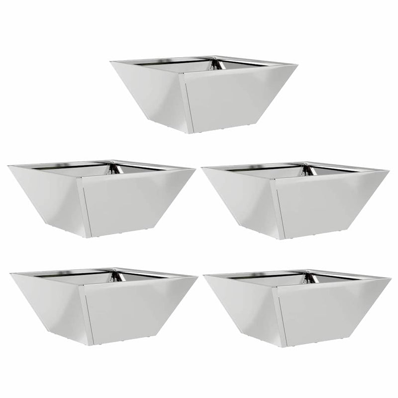 Afbeelding laden in galerijviewer, Vidaxl tuin bloempot 5 pcs zilver 35 x 35 x 15 cm gegalvaniseerd staal
