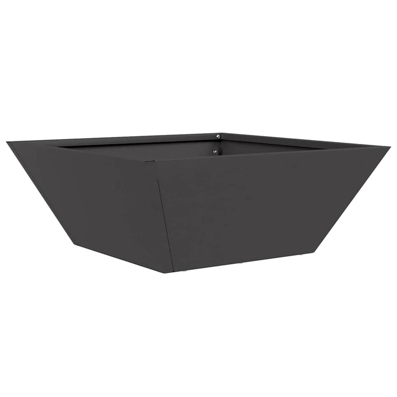 Afbeelding laden in galerijviewer, Vidaxl tuin bloempot zwart 40 x 40 x 15 cm koudgewalst staal
