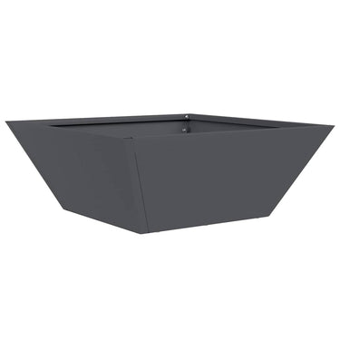 Vidaxl tuin bloempot antraciet 40 x 40 x 15 cm koudgewalst staal