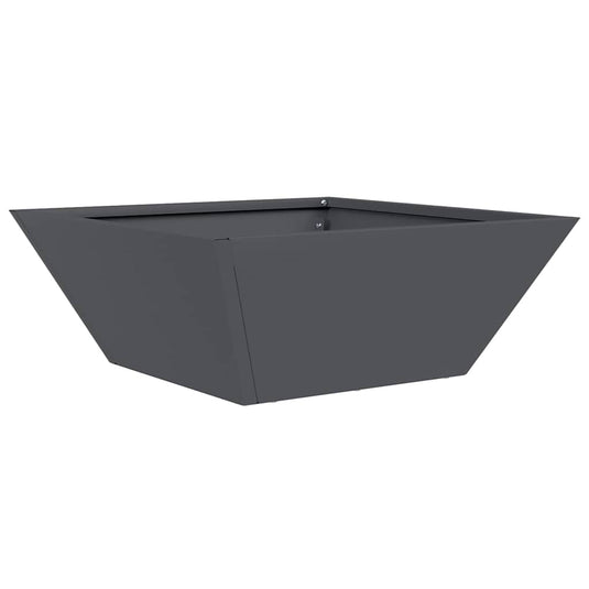 Vidaxl tuin bloempot antraciet 40 x 40 x 15 cm koudgewalst staal