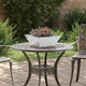 Vidaxl tuin bloempot 5 pcs zilver 40 x 40 x 15 cm roestvrij staal