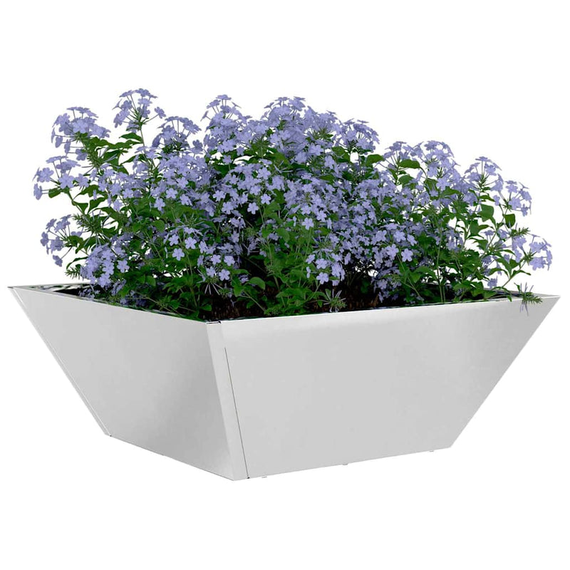 Afbeelding laden in galerijviewer, Vidaxl tuin bloempot 5 pcs zilver 40 x 40 x 15 cm roestvrij staal
