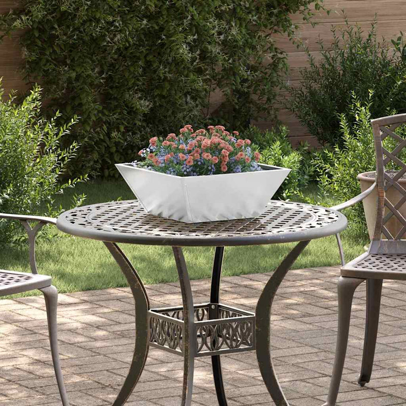 Afbeelding laden in galerijviewer, Vidaxl tuin bloempot zilver 40 x 40 x 15 cm gegalvaniseerd staal
