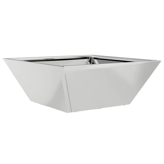 Vidaxl tuin bloempot zilver 40 x 40 x 15 cm gegalvaniseerd staal