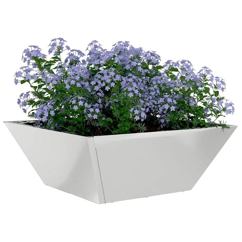 Afbeelding laden in galerijviewer, Vidaxl tuin bloempot zilver 40 x 40 x 15 cm gegalvaniseerd staal
