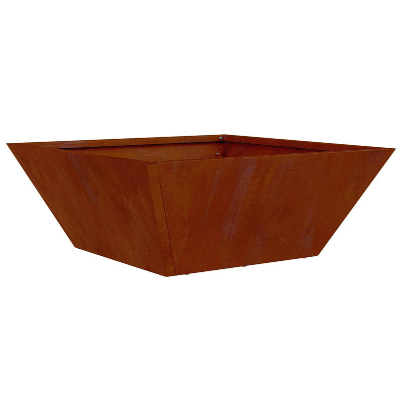 Afbeelding laden in galerijviewer, Vidaxl tuin bloempot roestig 40 x 40 x 15 cm cortenstaal
