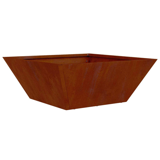 Vidaxl tuin bloempot roestig 40 x 40 x 15 cm cortenstaal