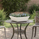 Vidaxl tuin bloempot wit 50 x 50 x 15 cm koudgewalst staal