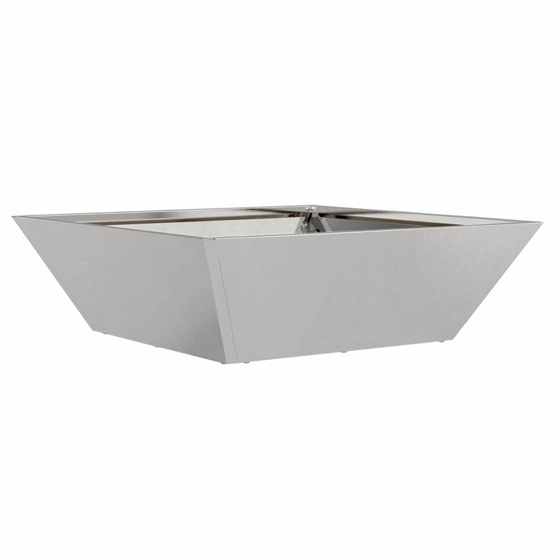 Afbeelding laden in galerijviewer, Vidaxl tuin bloempot zilver 50 x 50 x 15 cm roestvrij staal
