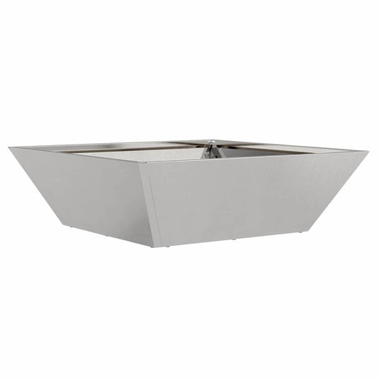 Vidaxl tuin bloempot zilver 50 x 50 x 15 cm roestvrij staal
