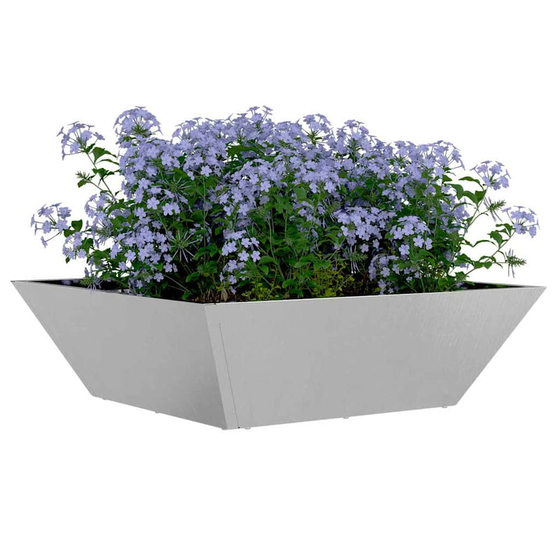 Afbeelding laden in galerijviewer, Vidaxl tuin bloempot 5 pcs zilver 50 x 50 x 15 cm roestvrij staal
