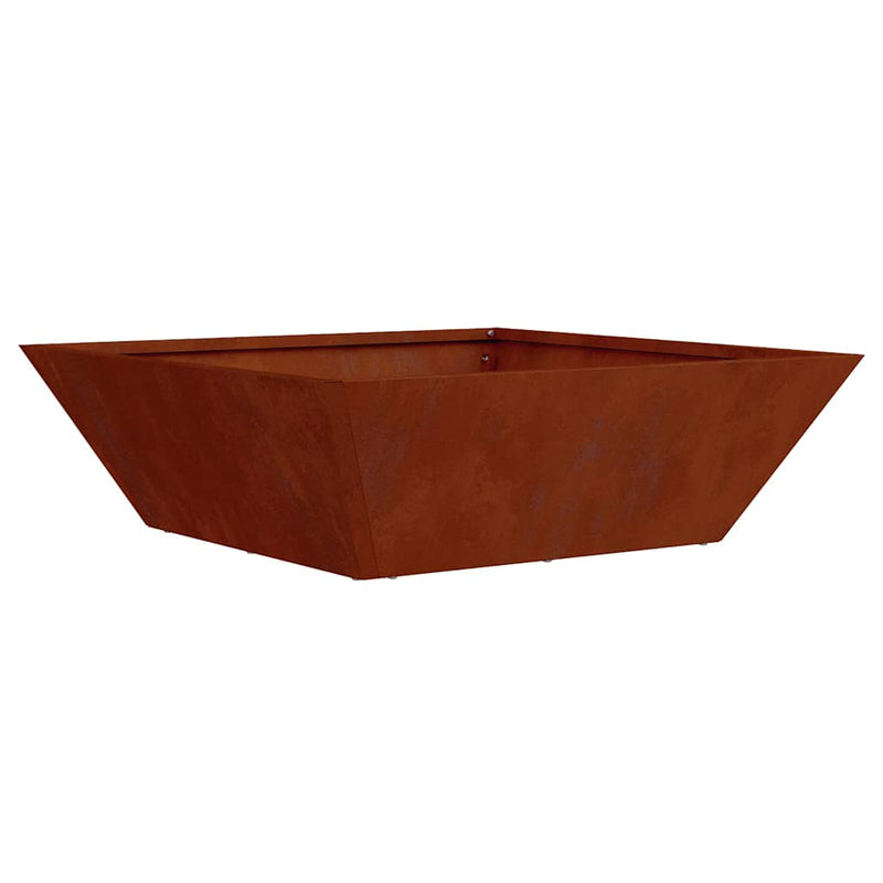 Afbeelding laden in galerijviewer, Vidaxl tuin bloempot roestig 50 x 50 x 15 cm cortenstaal
