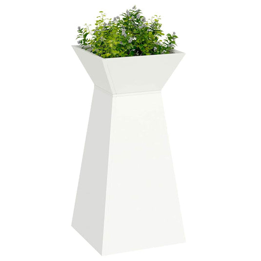 Vidaxl pilaar plantenbak 2 pcs wit 35 x 35 x 73 cm