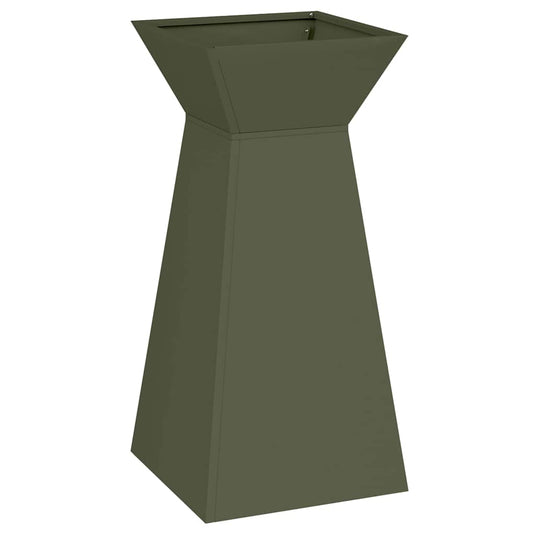 Vidaxl pilaar plantenbak olijfgroen 35 x 35 x 73 cm