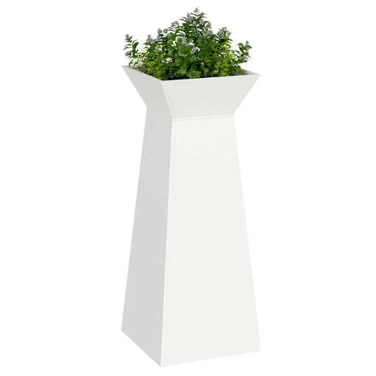 Vidaxl pilaar plantenbak wit 40 x 40 x 100 cm