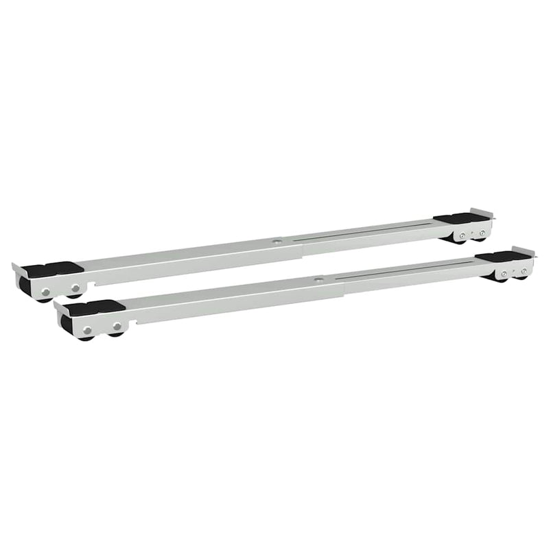 Afbeelding laden in galerijviewer, Vidaxl wasmachinebasis 2 st zilver 72 x 5 x 4,5 cm roestvrij staal
