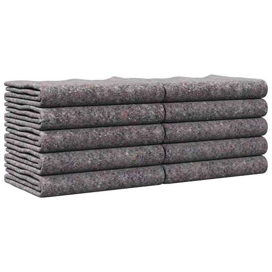 Vidaxl verhuisdekens 10 pcs grijs 150 x 200 cm stof