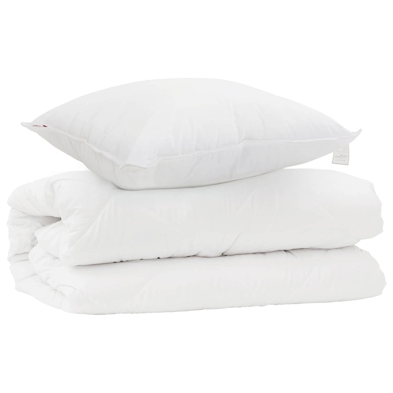 Afbeelding laden in galerijviewer, Vidaxl dekbed set met kussen 2 pcs wit microfibre
