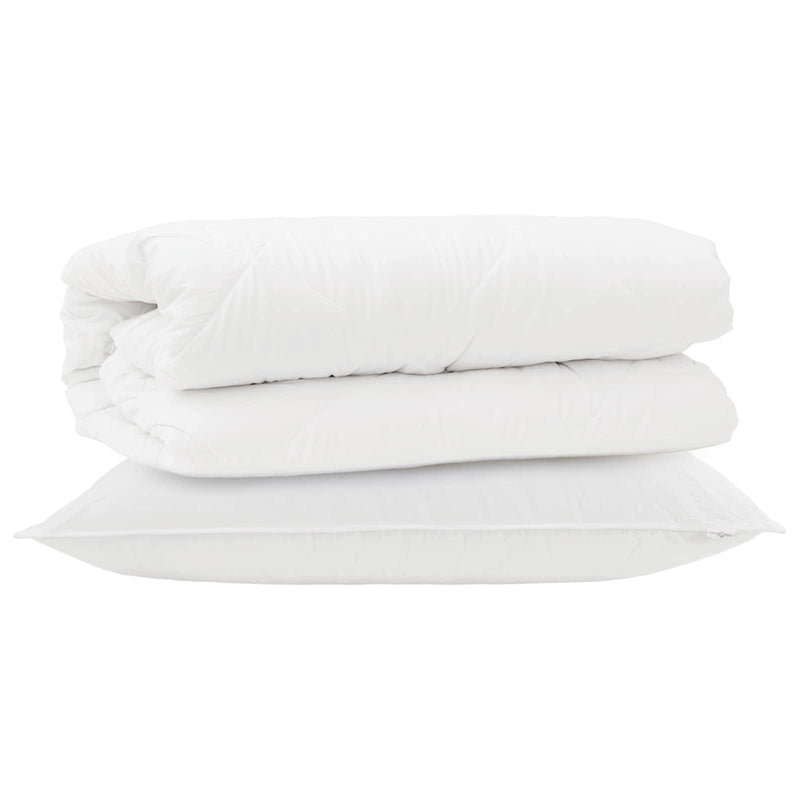 Afbeelding laden in galerijviewer, Vidaxl dekbed set met kussen 2 pcs wit microfibre
