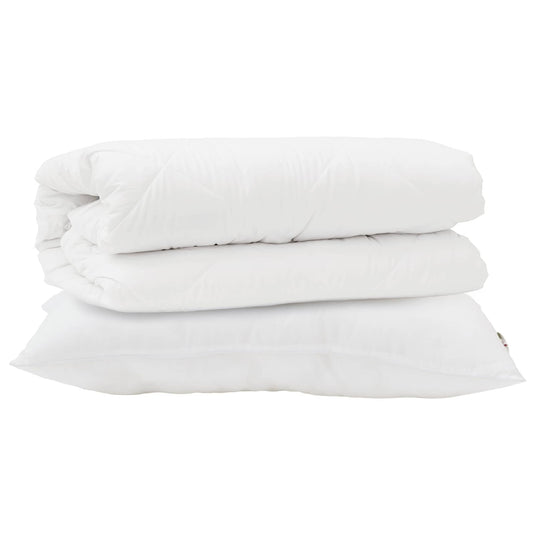 Vidaxl dekbed set met kussen 2 pcs wit microfibre