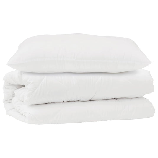 Vidaxl dekbed set met kussen 2 pcs wit microfibre