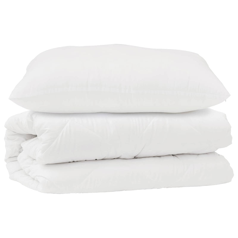 Afbeelding laden in galerijviewer, Vidaxl dekbed set met kussen 2 pcs wit microfibre
