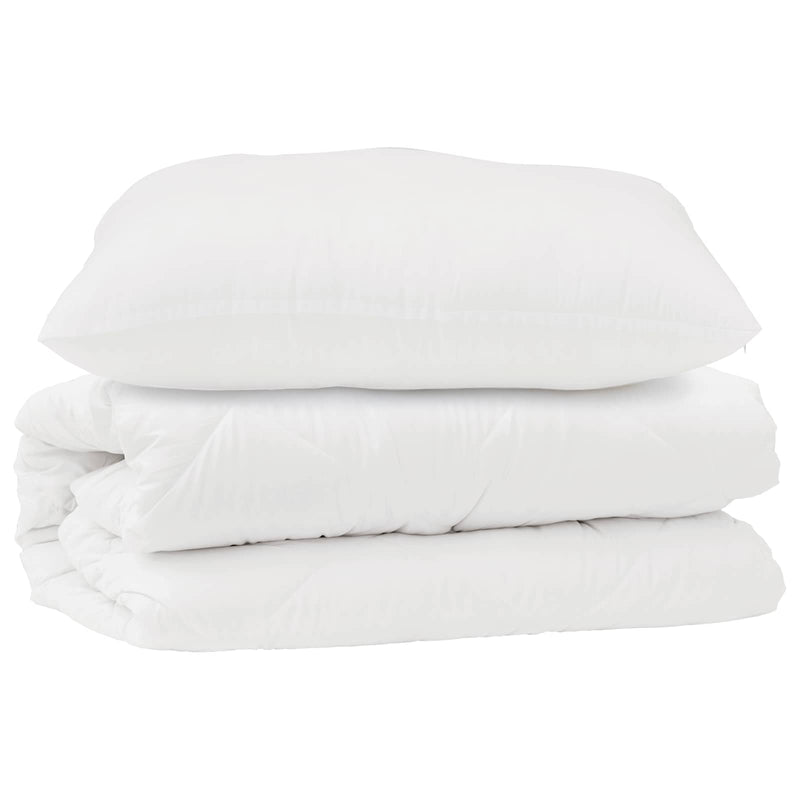 Afbeelding laden in galerijviewer, Vidaxl dekbed set met kussen 2 pcs wit microfibre
