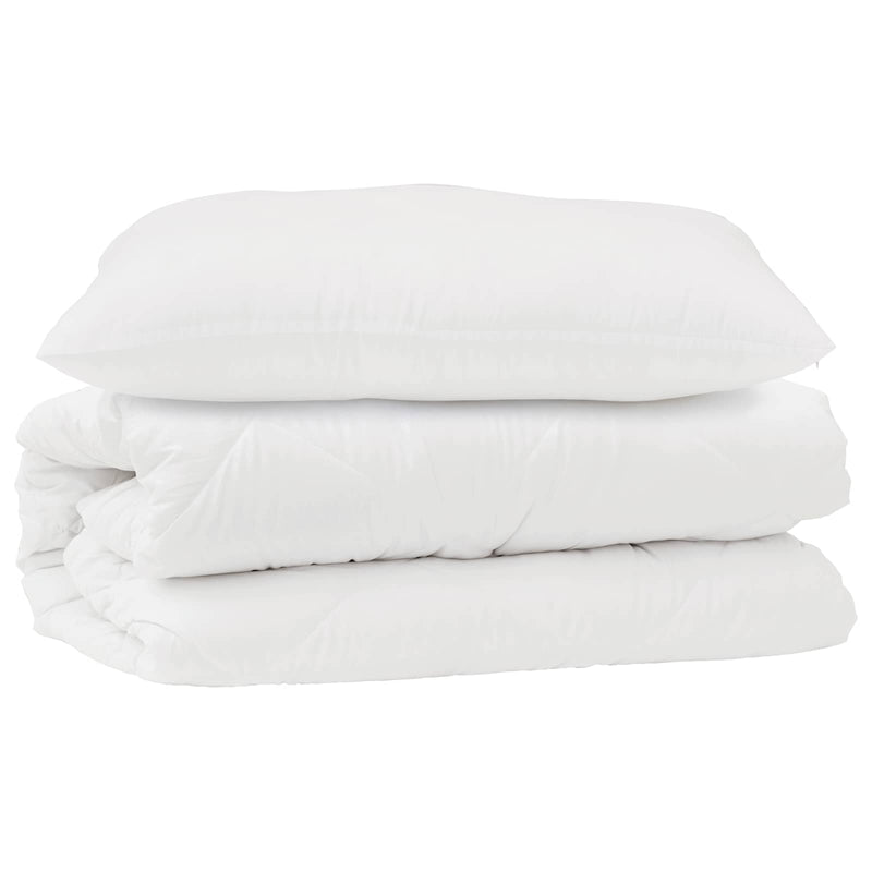 Afbeelding laden in galerijviewer, Vidaxl dekbed set met kussen 2 pcs wit microfibre
