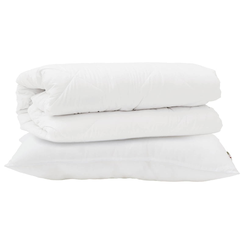 Afbeelding laden in galerijviewer, Vidaxl dekbed set met kussen 2 pcs wit microfibre
