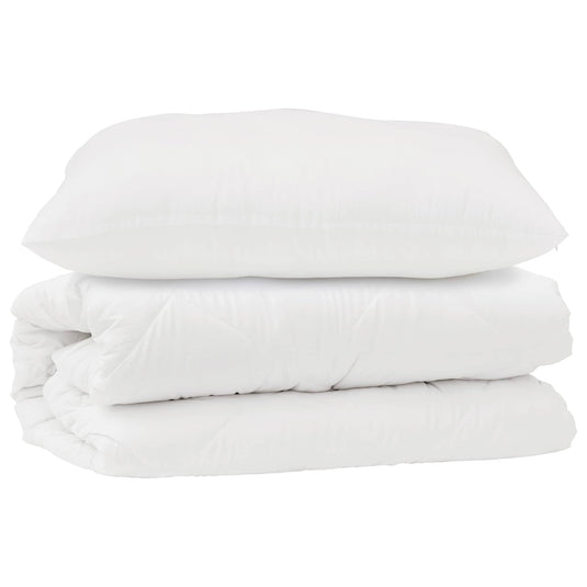 Vidaxl dekbed set met kussen 2 pcs wit microfibre