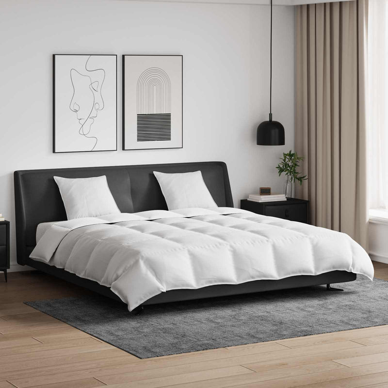 Afbeelding laden in galerijviewer, Vidaxl dekbed set met kussen 3 pcs wit donsveertjes
