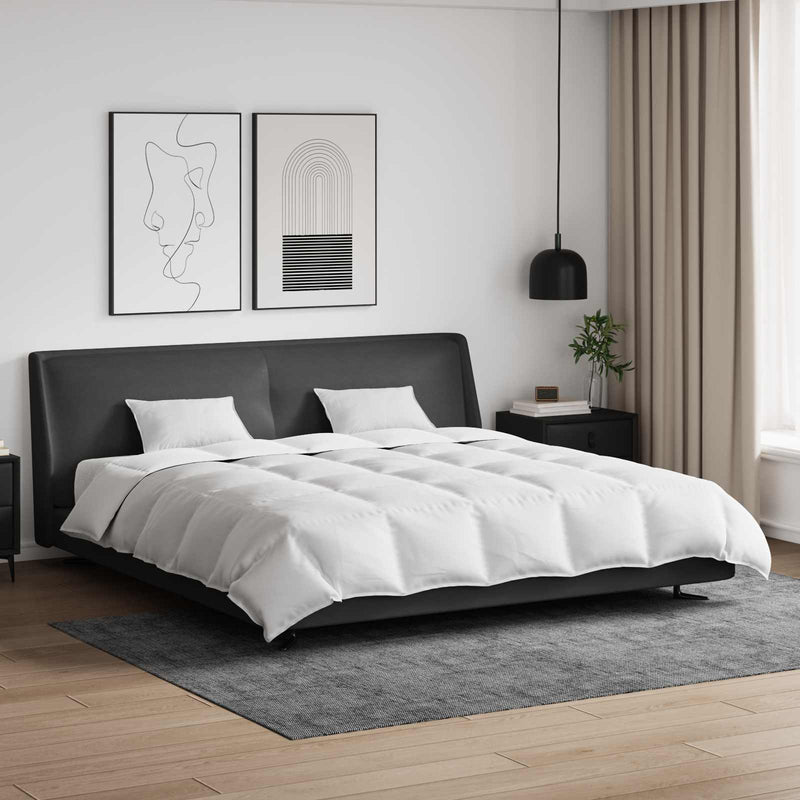 Afbeelding laden in galerijviewer, Vidaxl dekbed set met kussen 3 pcs wit donsveertjes

