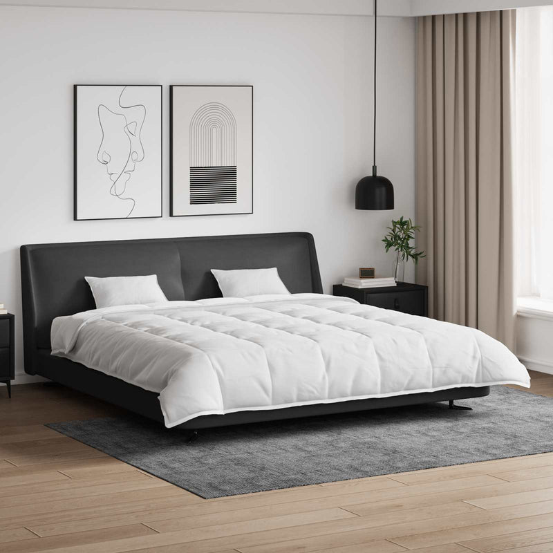 Afbeelding laden in galerijviewer, Vidaxl dekbed set met kussen 3 pcs wit donsveertjes
