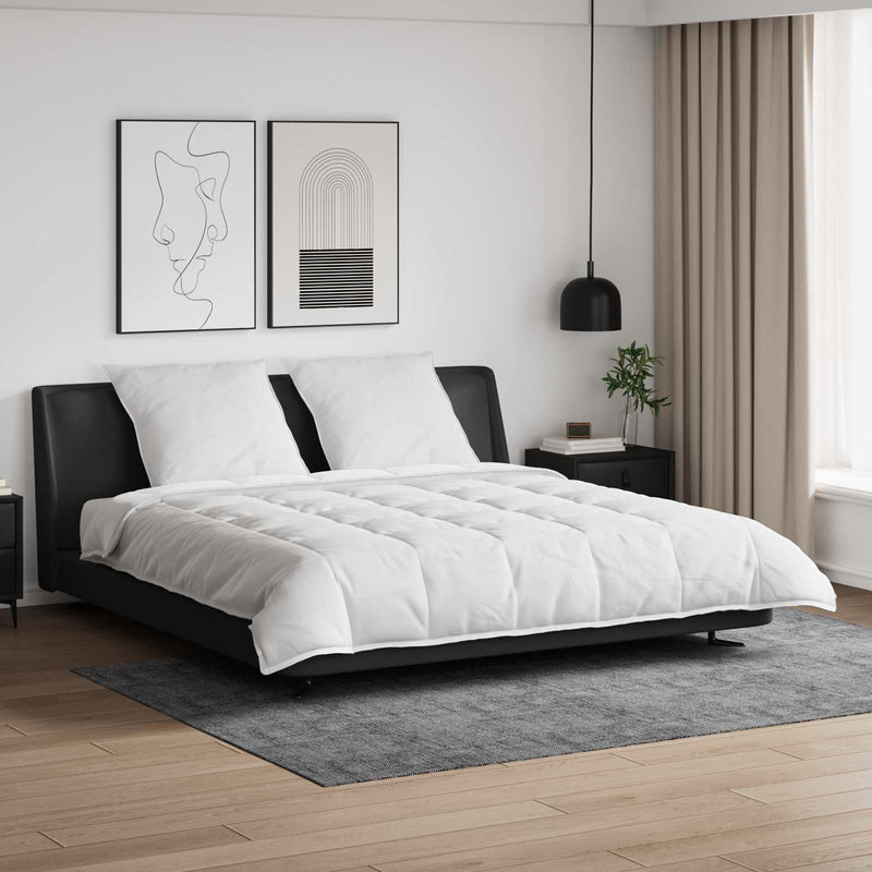 Afbeelding laden in galerijviewer, Vidaxl dekbed set met kussen 3 pcs wit donsveertjes
