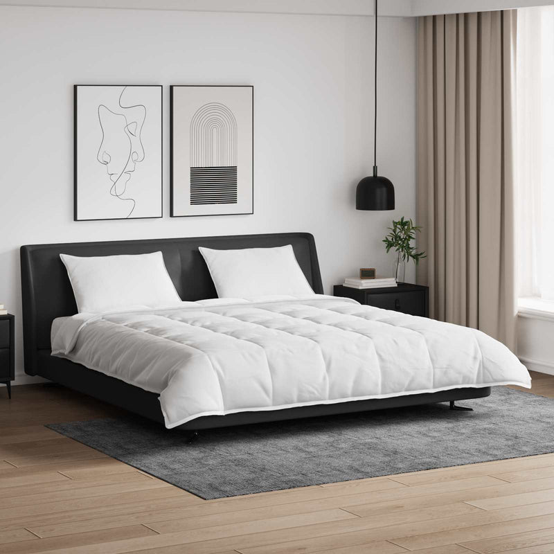 Afbeelding laden in galerijviewer, Vidaxl dekbed set met kussen 3 pcs wit donsveertjes
