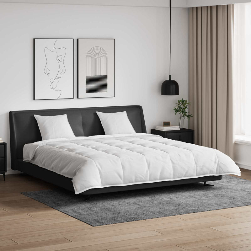 Afbeelding laden in galerijviewer, Vidaxl dekbed set met kussen 3 pcs wit donsveertjes

