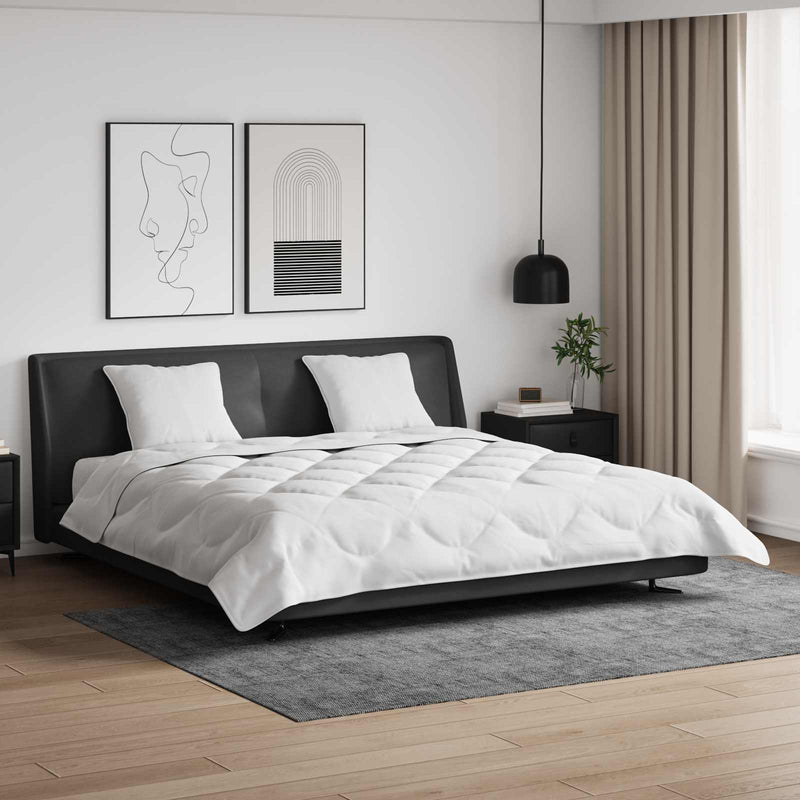 Afbeelding laden in galerijviewer, Vidaxl zomer dekbed met kussen 3 pcs wit microfibre
