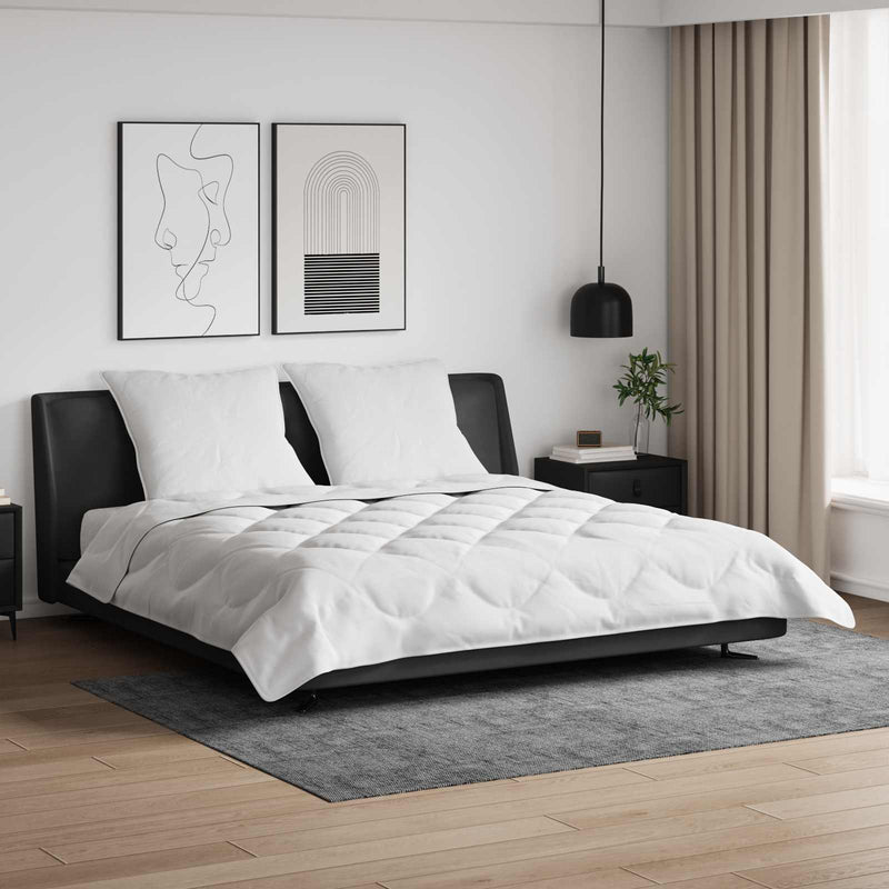 Afbeelding laden in galerijviewer, Vidaxl zomer dekbed met kussen 3 pcs wit microfibre
